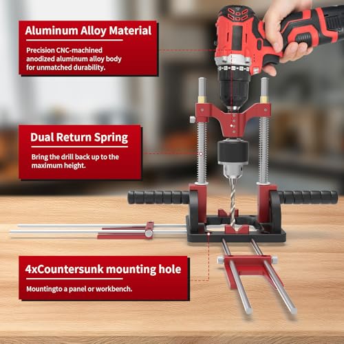 Support de perçage avec mandrin mobile réglable 0-60° pour percer droit - 4