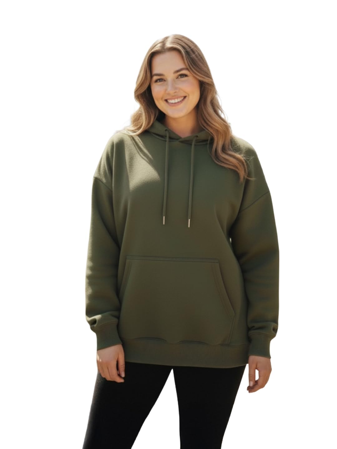 Plus Size Comfort Fit Olive Hoodie Sweatshirt 2XL/3XL/4XL/5XL/6XL.-image-48