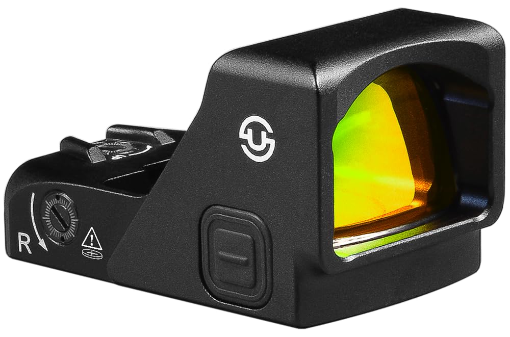 Zulisy OAKc 3 MOA Red Dot & 56 MOA Circle Reticle Reflex Sight for Astigmatism, fit RMR/407C Footprint Optics-Ready Cut Adapter Plate Pistol, 1x24mm Shake to Awake Open Optic Scope & Picatinny Mount