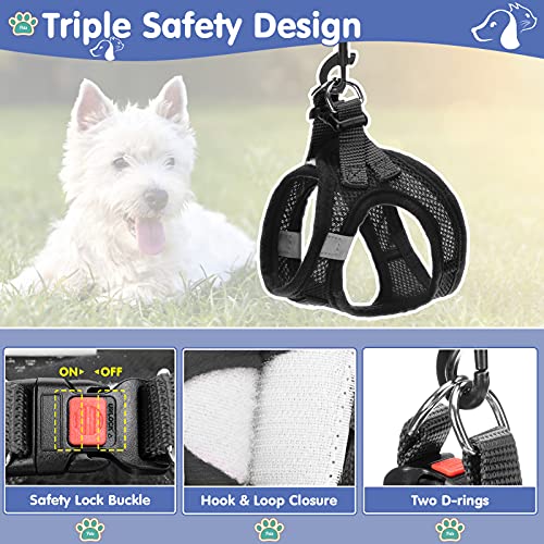 Breathable Air Mesh Dog Harness with Reflective Leash, Adjustable No Pull Step in Vest Harness for Small Dogs Puppies… - Image 5