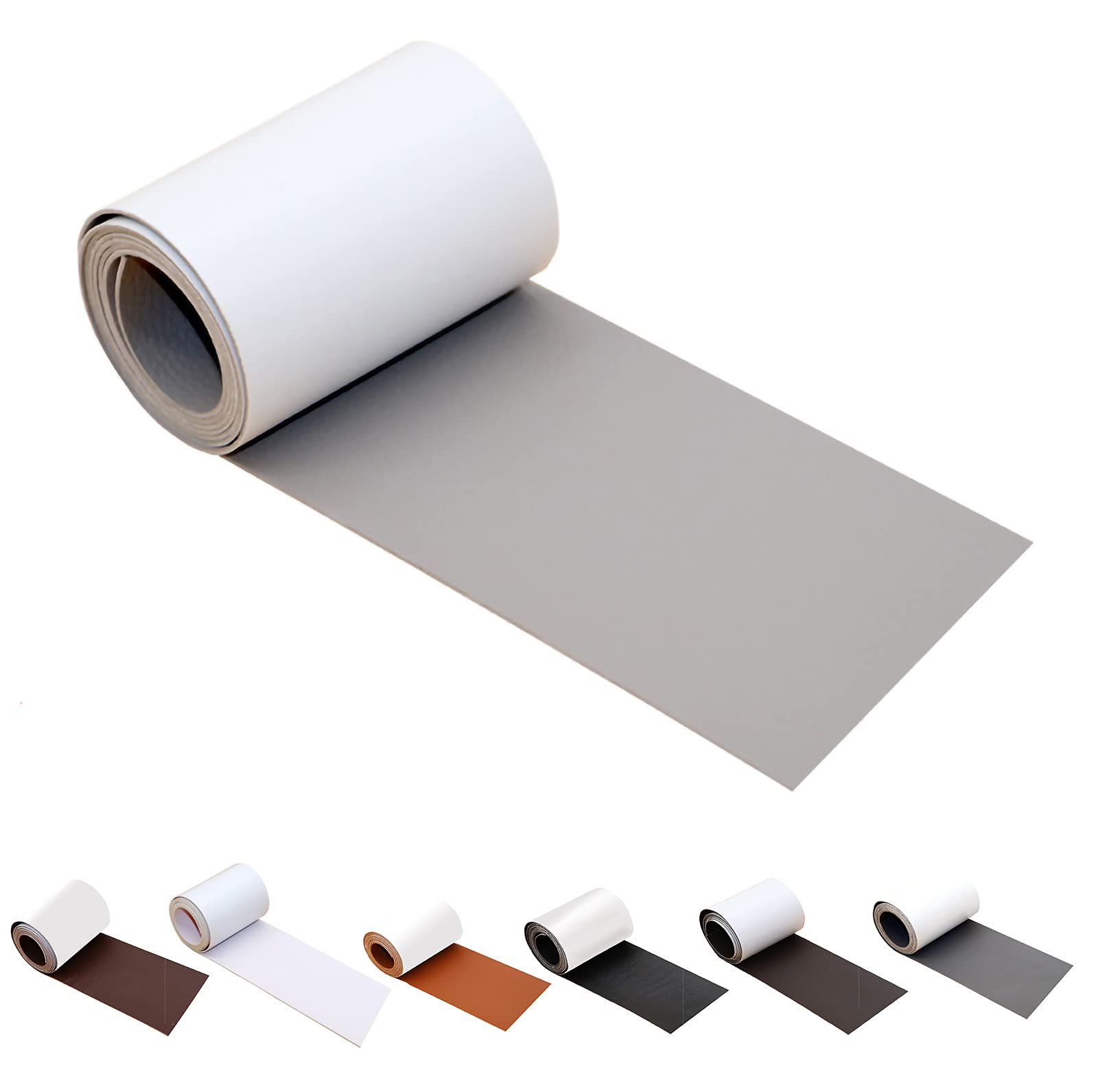 ZHANGQIANG Leather Couch Patch Repair Kit Repair Patch for Furniture Sofa Car Seats Couch Chairs Jackets First Aid Patch Fix Tear Kit(Color:Light Gray)