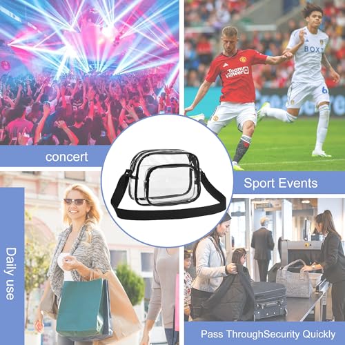 Image of Oraben Clear Bag for Stadium Events Clear Purse Stadium Bag Satchel Handbags for Sports Events Concerts Festivals