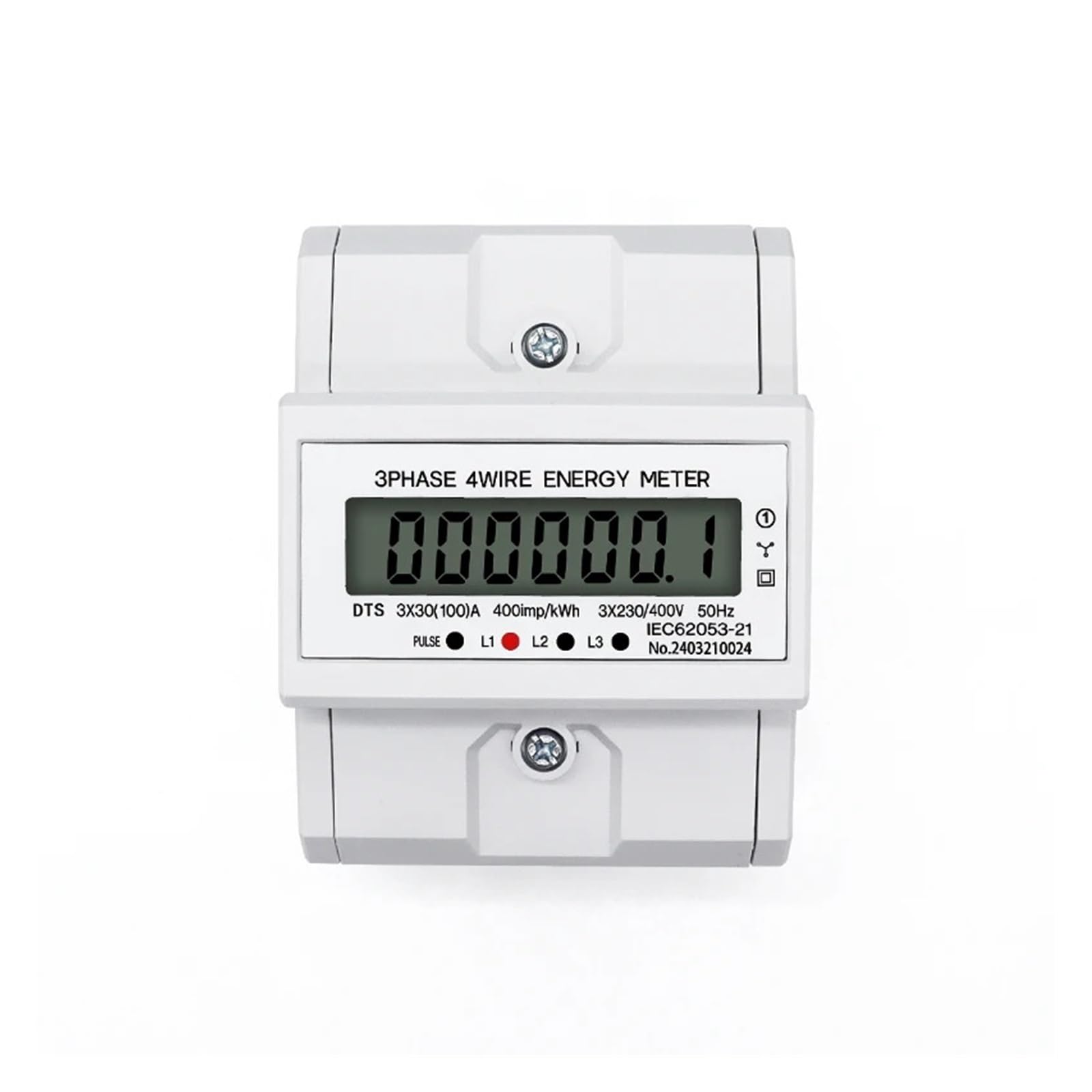 AC 230V 100A LCD Cyfrowy Wyświetlacz Miernik Mocy W Licznikach Energii Inteligentny Licznik Elektryczny 3-fazowy Kwh Amperomierz łAtwy W UżYciu I Bezpieczny(DTS024)