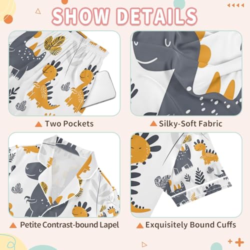 senya Cute Scandinavian Satin Summer Pajama Sets Silk Short Sleeve Button Down Sleepwear3