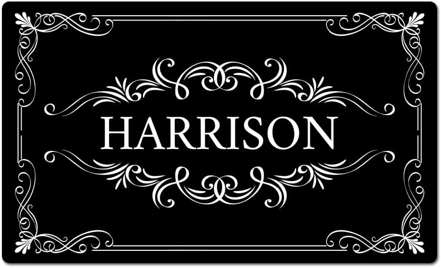 Custom Welcome Doormat - Personalized Text Logo Door Mat - Outdoor Indoor Entrance Floor Porch Rug - Non-Slip Rubber Washable Fabric - 18"x30"
