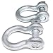 2 Pak 3/4" 19mm D Ring Shackle 4.5 Ton Boat Marine Anchor Bow with 7/8" Screw Pin - Off Road , Truck, Jeep - Chain, Rope, Cable, 4x4 Winch