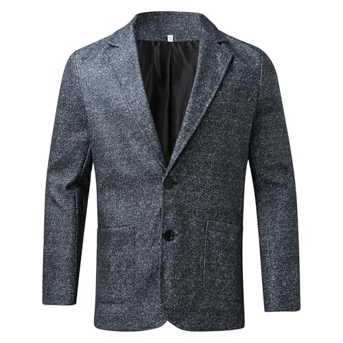 Men's Slim Fit Business Casual Blazer Printed Vintage Single Breasted Suit Jacket Long Sleeve Sport Coat2