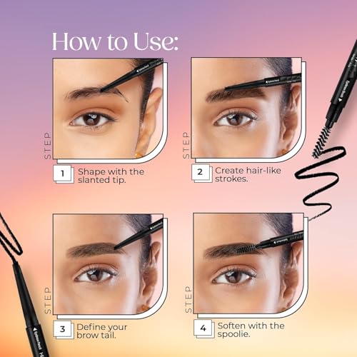 Image of Eyebrow Drawing Palette 3 Shades With 1 Brush, Waterproof Non-Transfer Eyebrow Palette, Ultimate Brow Kit, Eyebrow Kit to Shape, Outlining and Filling (Shade 01) Eye Make Up High (Coffee Brown)