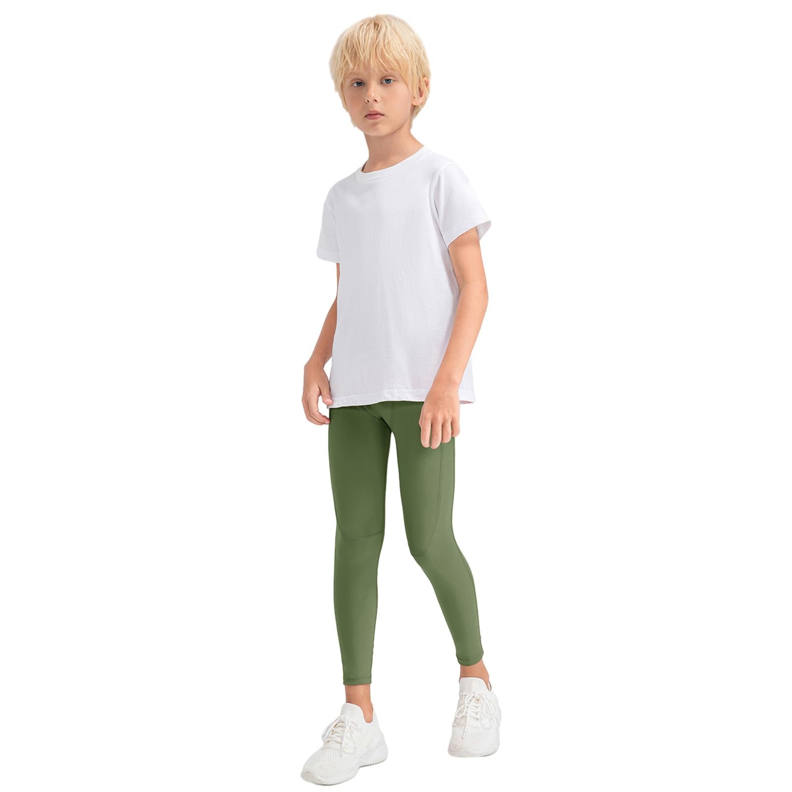 Naiyafly Pantalon de compression pour garçons - Leggings de compression pour enfants - Collants de base pour le football, le hockey - Legging athlétique - Pantalon de sport