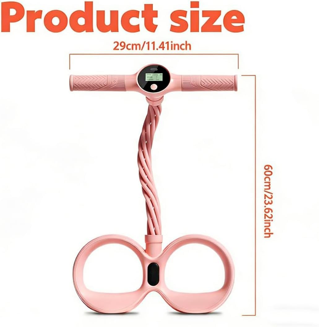 Smart Foot Pedal Puller with Counter, 6 Tube Pedal Puller Resistance Band, 6 Tube Resistance Foot Pedal for Full Body Stretching and Yoga, Home Gym Arm and Waist Training Equipment