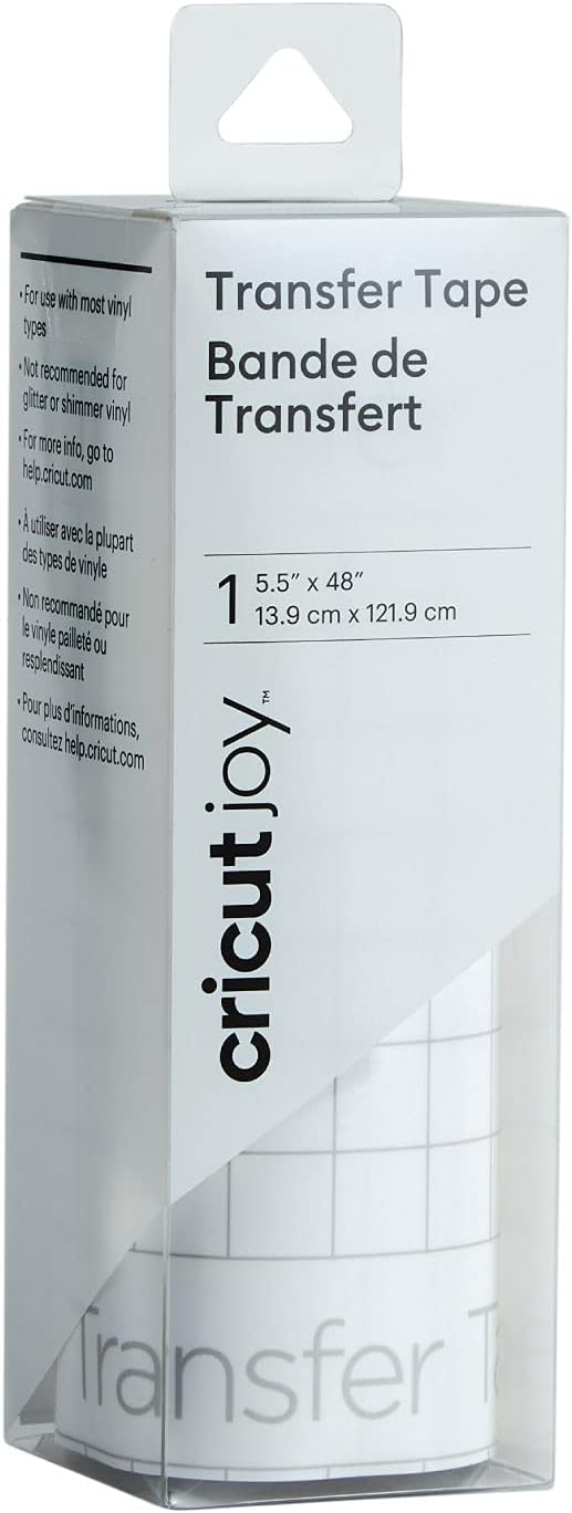 Cricut Joy 転写テープ 5.5インチ x 48インチ ビニールと粘着デカール用転写テー
