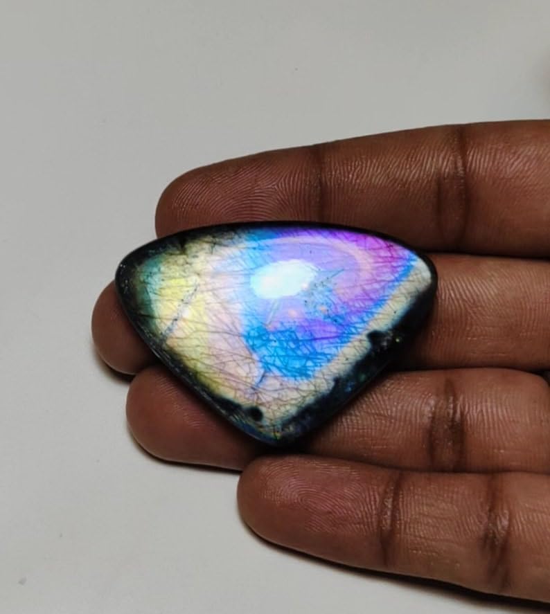 Cabochon labradorite véritable pour réparer ou sublimer un pendentif en cœur abîmé