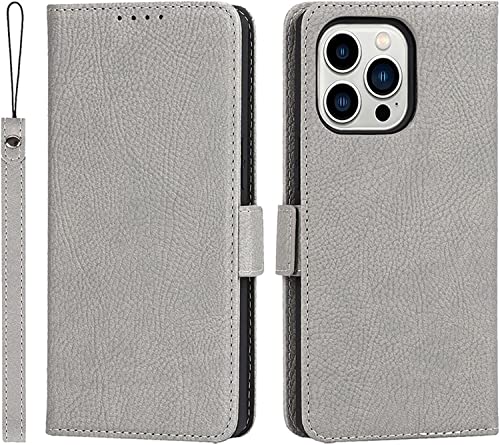 Étui iPhone 13 Mini gris cuir véritable de protection intégrale
