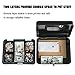 Jssmst Locking Large Metal Cash Box with Money Tray,Lock Box,Black