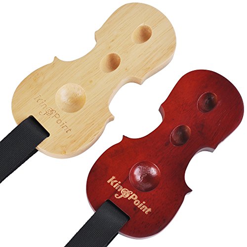 Kingpoint-Massivholz-Cello-Halter, Antirutsch-Stopper, Anchor-Schutz in Cello-Form, 3 Löcher Red wood
