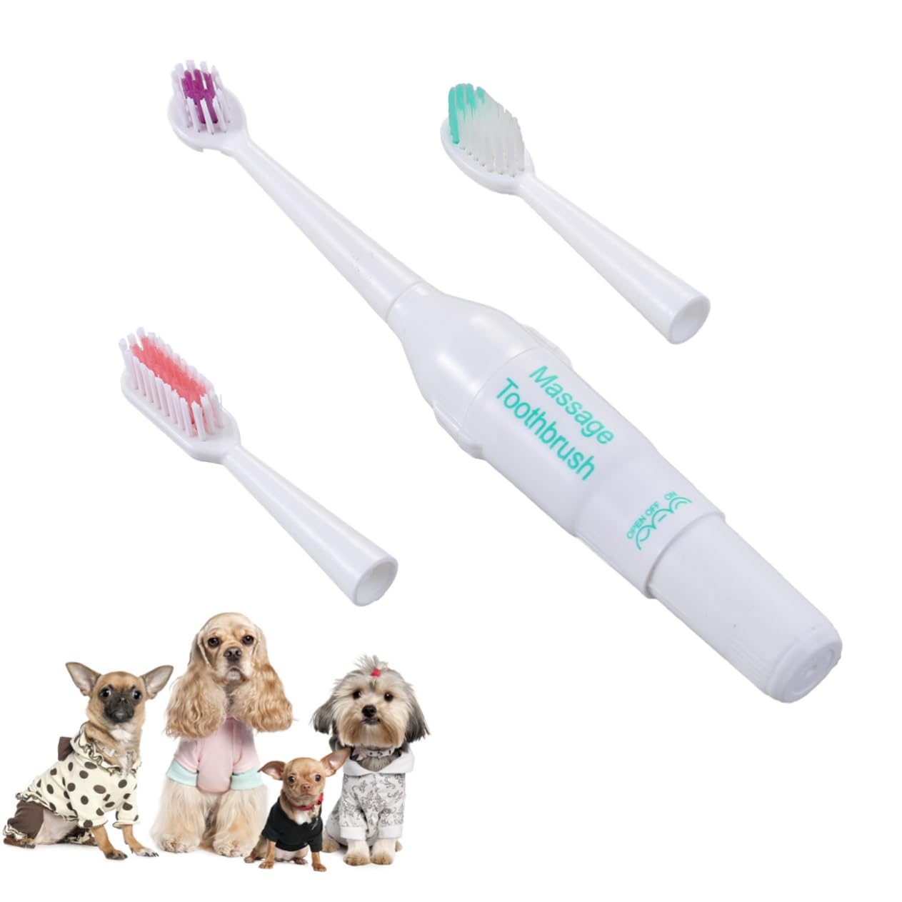HOLIDYOYO Pet Electric Toothbrush Electric Toothbrush Brush for Pets Random Color
