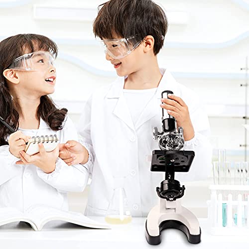 Artenjoyfine Science Microscope Stem Kit For Kids 300X-1200X High Magnification,Includes Prepared Blank Slides And Led Light,Educational Protable Microscope For Students And Beginners. #TOP6