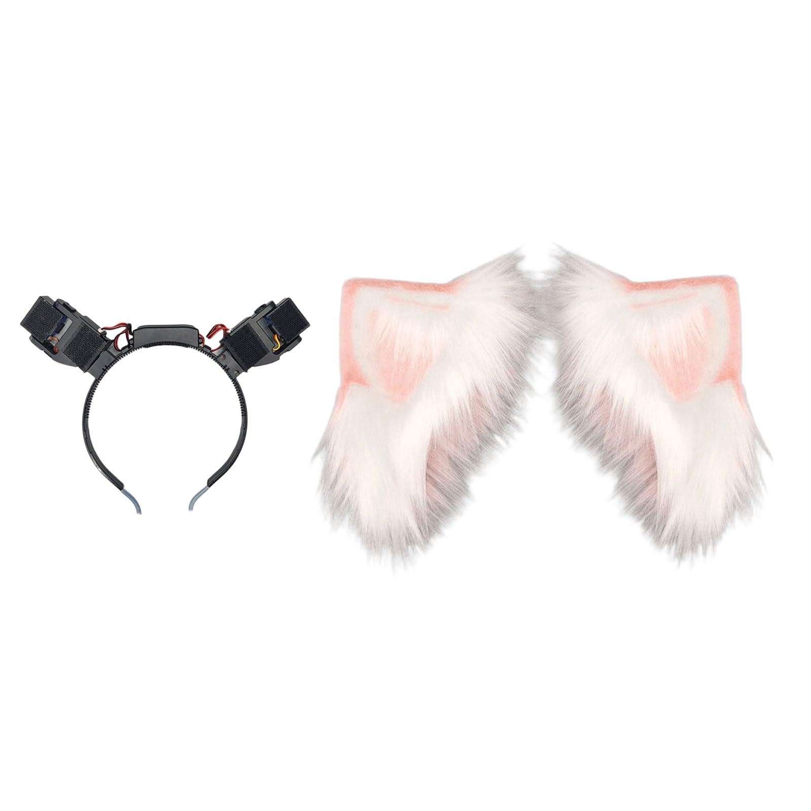 Diadema de orejas de gato con movimiento automático con tacto sensorial y larga vida útil para fiestas de disfraces, banda interactiva para el cabello