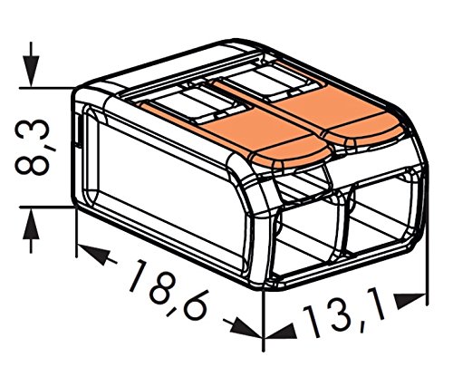 2016-1201 - Wago - Morsettiera Da Montare Su Guida DIN, 2 Vie, 20 AWG