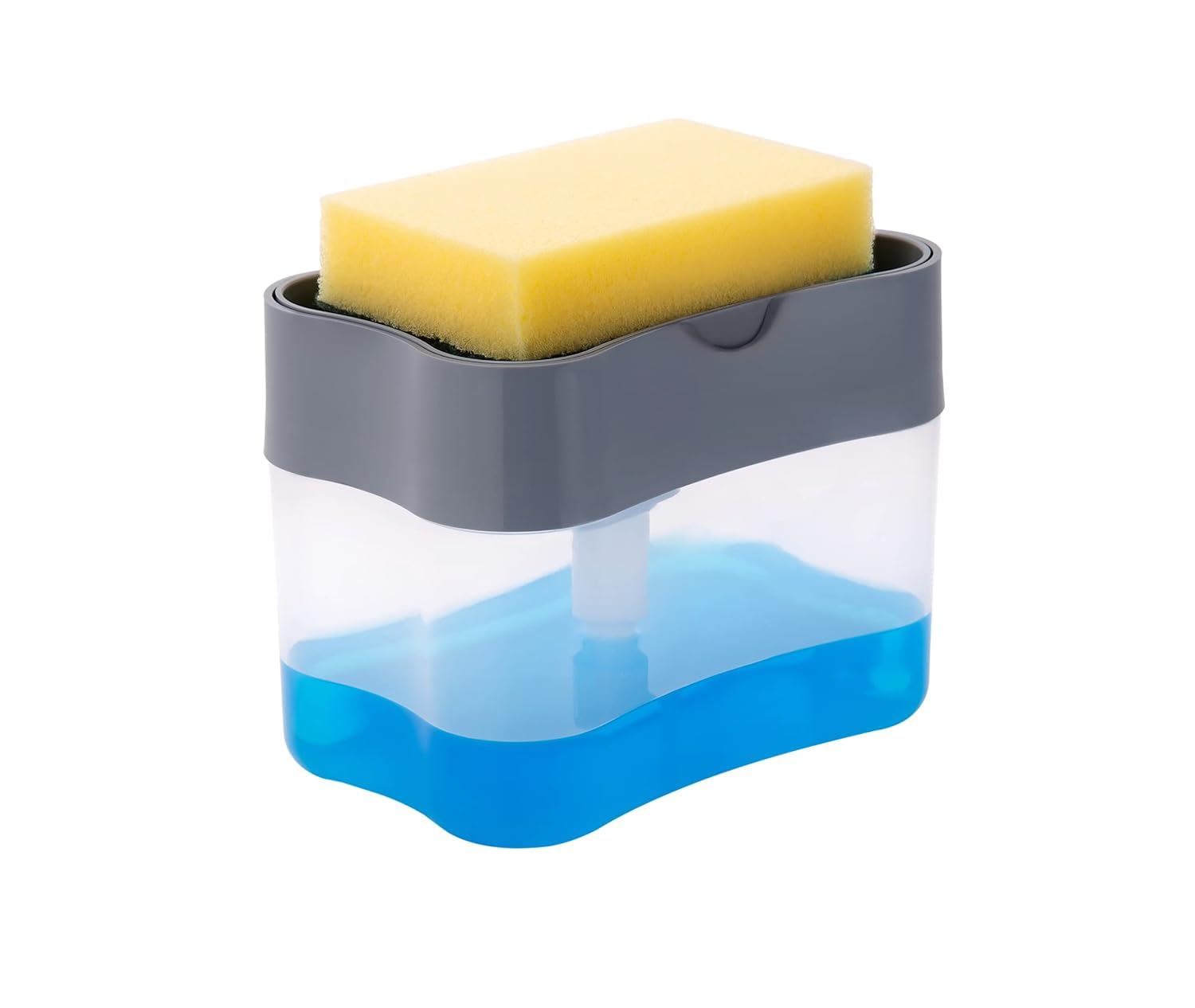 Kitchen Dish Soap Dispenser with Sponge Holder Countertop Soap Pump Dispenser Soap Detergent Dispenser Pump