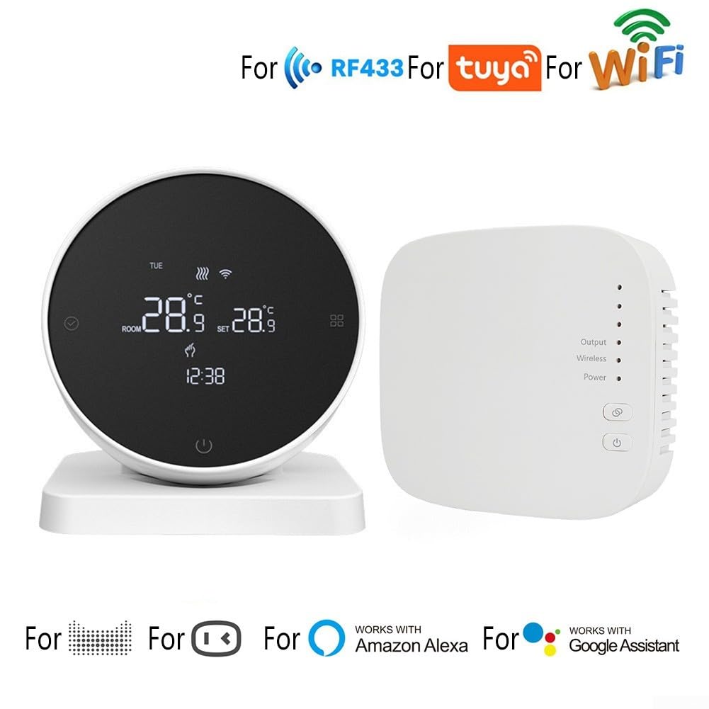 Tuya Thermostat mural pour chaudière intelligente avec écran LCD (pas de