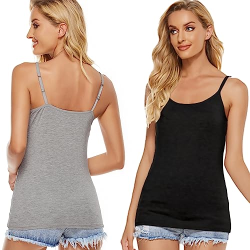 Image of BQTQ 5 Pcs Women's Camisole Tank Top Undershirt Spaghetti Strap Basic Camisoles