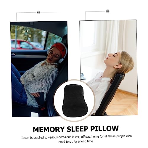 Almohada de memoria portátil tamaño mini negra miniatura 7
