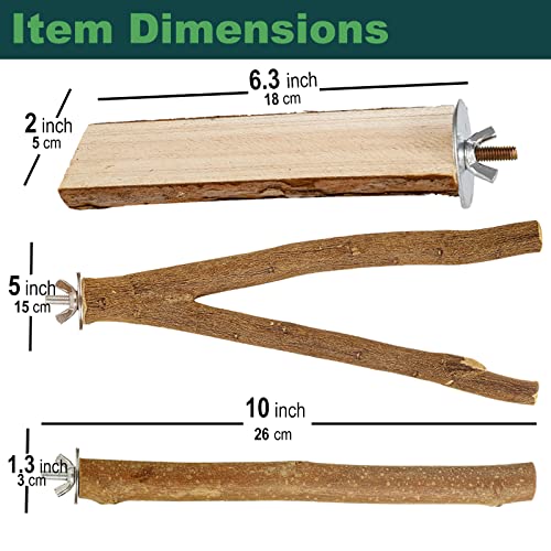 Luonfels-Bird-Perches-Large-Ladder-Birds-Cage-Accessories-18-Inches-Apple-Branch-Wooden-Bridge-Play-Stand-for-Cage-Accessories