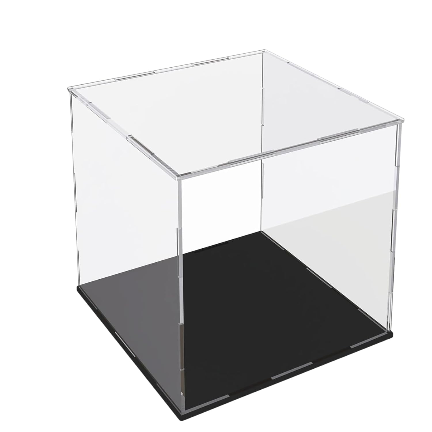 Qzix Premium Clear Acrylic Display Case with Black Base – Dustproof Showcase Box for Collectibles, Action Figures, Toys, Miniatures, Models & Memorabilia (8" L x 8" W x 8" H)-image-44