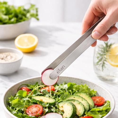 Image of Elan Stainless Steel chimta,Tong for Serving for Food pratha Salad and chapati | Ideal for Kitchen, Dining Table Daily use Utility