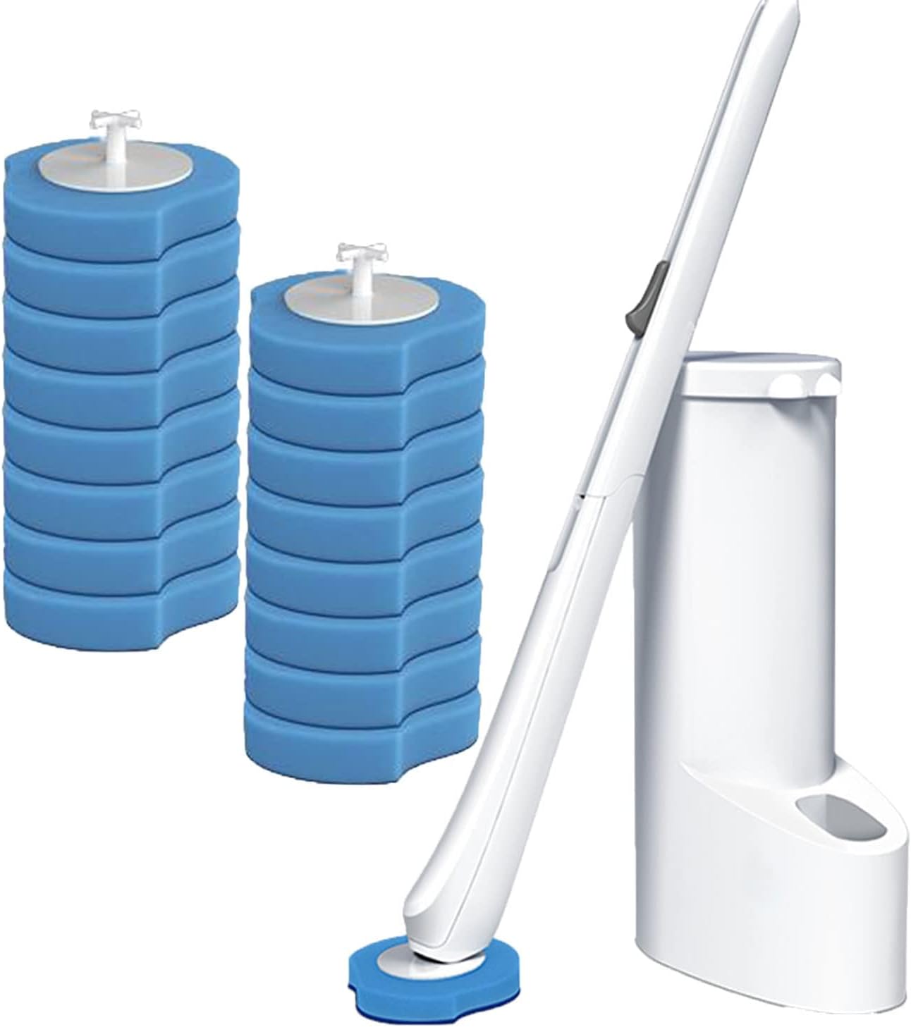Wall Toilet Wand Kit, Disposable Toilet Brush With Holder, Toilet Wand