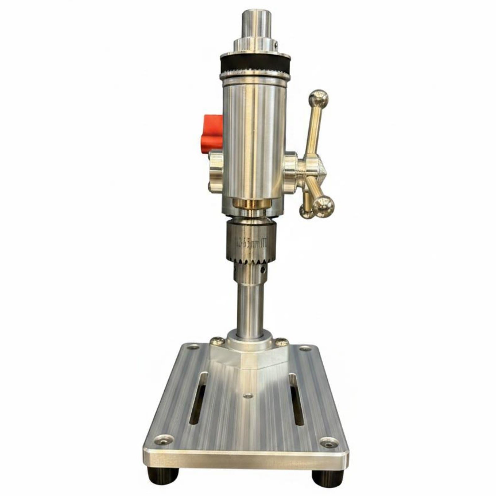 Colcolo Präzisionsbankbohrmaschine Desktop Bohrpresse Kompakte Werkstattmaschine Stahl Aluminiumlegierung Xy-kreuzschlitten für Modellbau Uhrmacherarbeiten Heimwerkstatt, Three-jaw Chuck