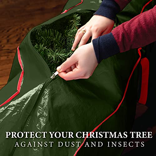 Christmas Tree Storage Bag - Stores A 7.5 Foot Artificial Xmas Holiday Tree. Durable Waterproof Material To Protect Against Dust, Insects, And Moisture. Zippered Bag With Carry Handles. (Green) #TOP4