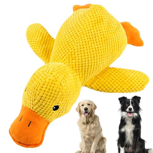 TUBAWD Duck Dog Plush Soft Small Ducks Squeaky for Play and Companionship