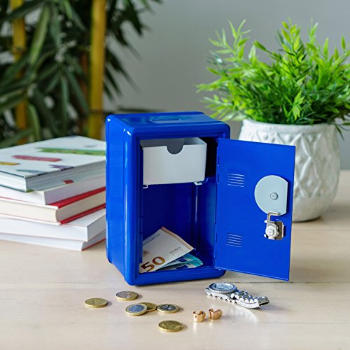Balvi Salvadanaio Money Bank Colore Blu Cassetta