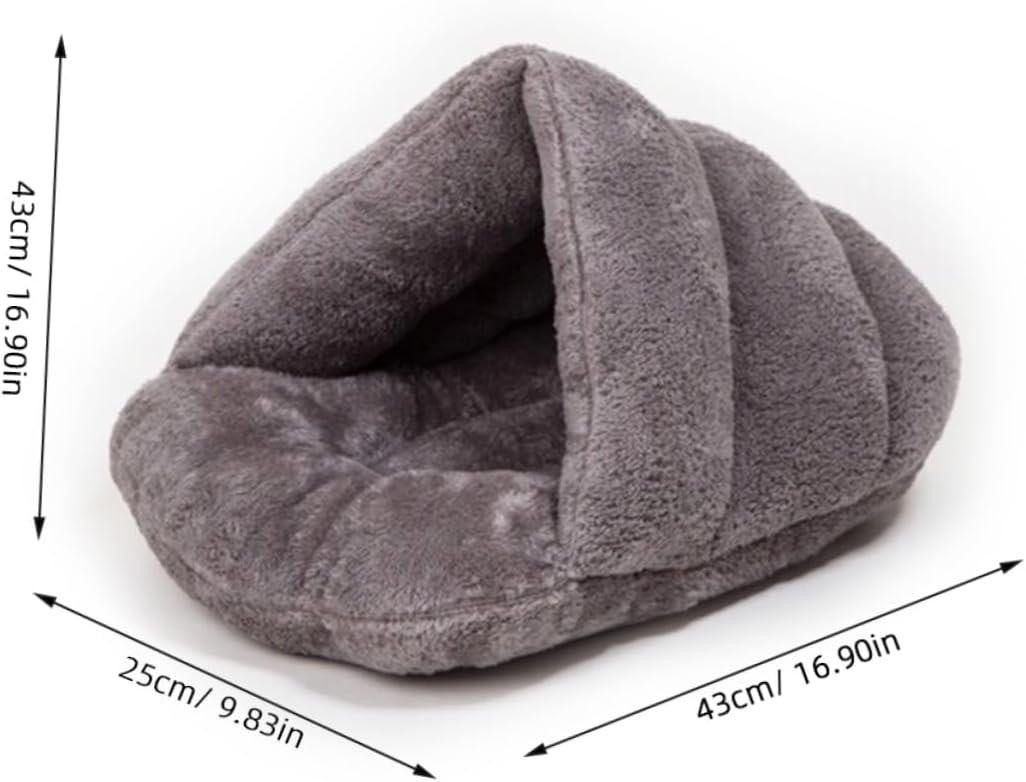 Pet Dog Cat Grey Cotton Bed House for Kittens Chihuahuas Pets Soft Warm Comfortable House