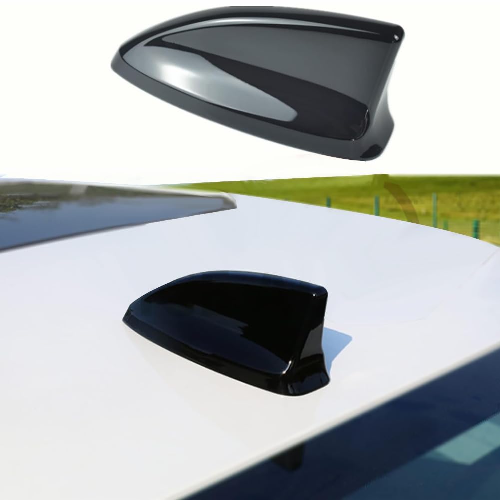 Car Shark Fin Antenna Topper Cover Trim Exterior Decoration Sticker (Civic Car Shark Fin Topper)