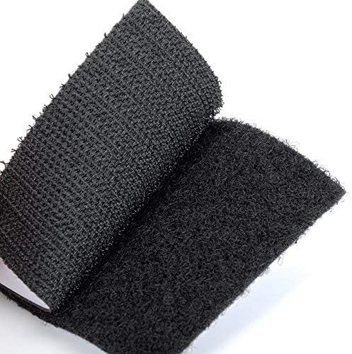 BRAVESHINE Tiras de gancho y bucle negras de 2.4 x 2.4 pulgadas con adhesivo, 12 juegos de cinta adhesiva para colgar fotos, en lugar de clavos o