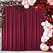 Burgundy Backdrop Curtain for Parties Wedding Wrinkle Free Maroon Photo Curtains Backdrop Drapes Fabric Decoration for Birthday Engagement Ceremony 5ft x 7ft,2 Panels