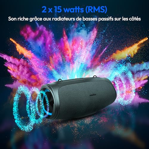 Enceinte Bluetooth MEDION Bluetooth 5.3 IPX7 42 heures dautonomie - vue 2