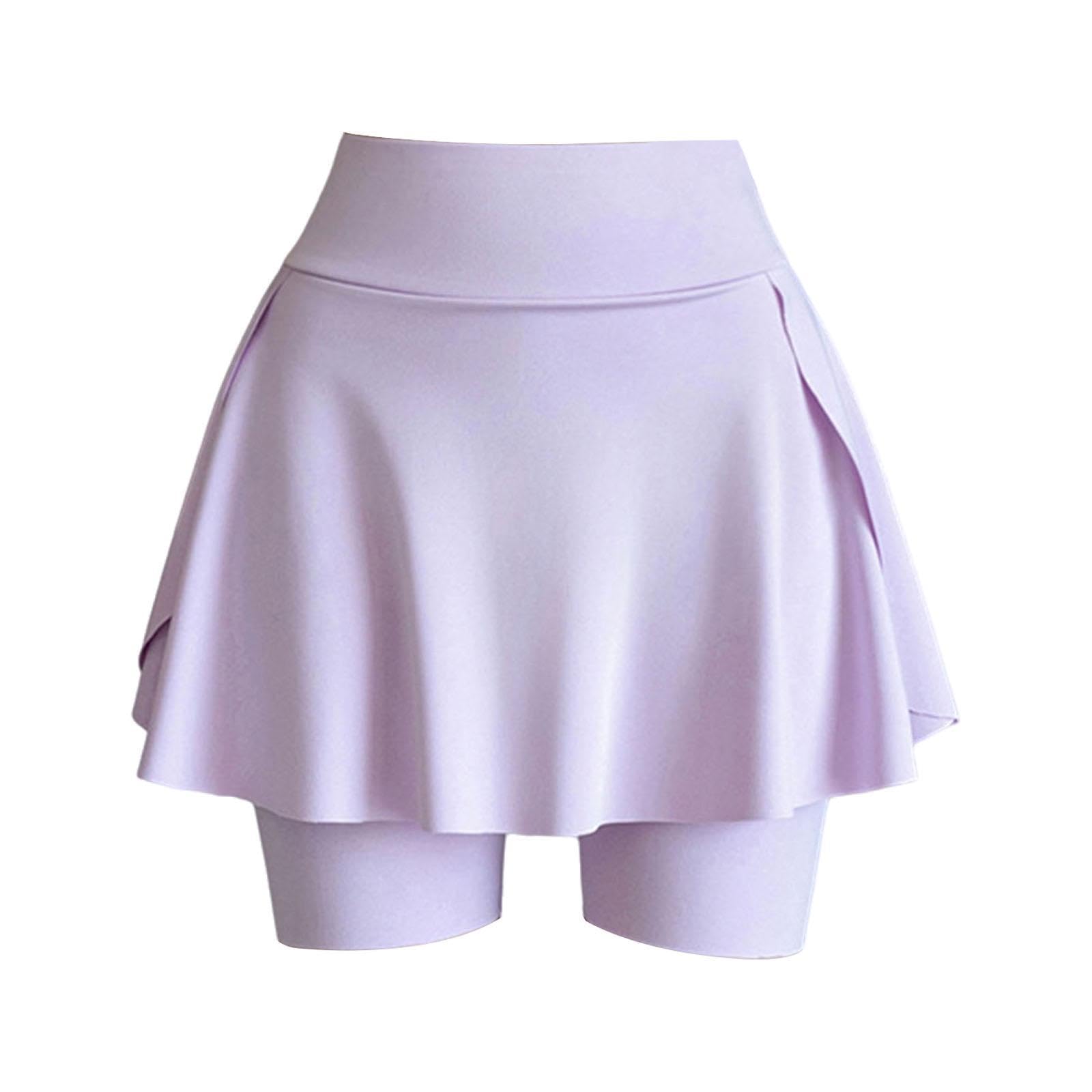bnf Tennis Skirt with Pockets Gyjm Fitness Soft Beach Women's Pleated Skirt L Purple | Clothing, Shoes & Accessories-picture-11