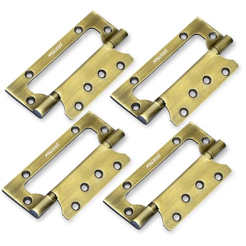Image of Plantex Butterfly Hinges for Door /Stainless Steel Door Hinges /5 Inch x 14 Gauge Hinge /2.5 mm Hinges for Home /Office /Hotel /Non-Mortise Hinge - Pack of 4 (Brass Antique)