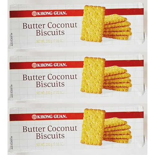 Butter Coconut Biscuits, 7.05 oz, 200g,3 Packs