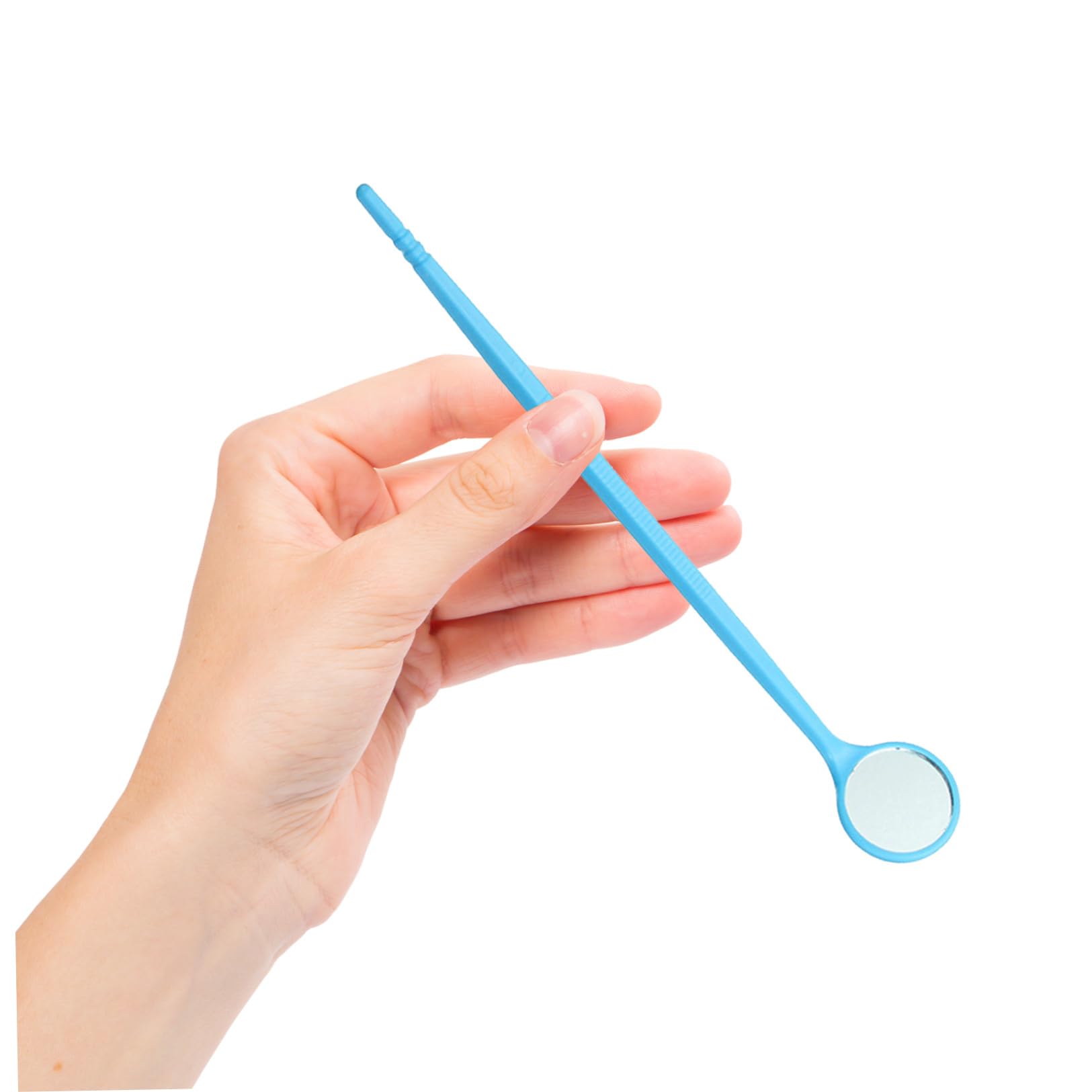 Specchietto Orale Monouso 100 Pezzi in Plastica per Uso Domestico | Riflesso dei Denti, Retrazione di Guance e Lingua, Colore Blu, Confezione da Cento Pezzi
