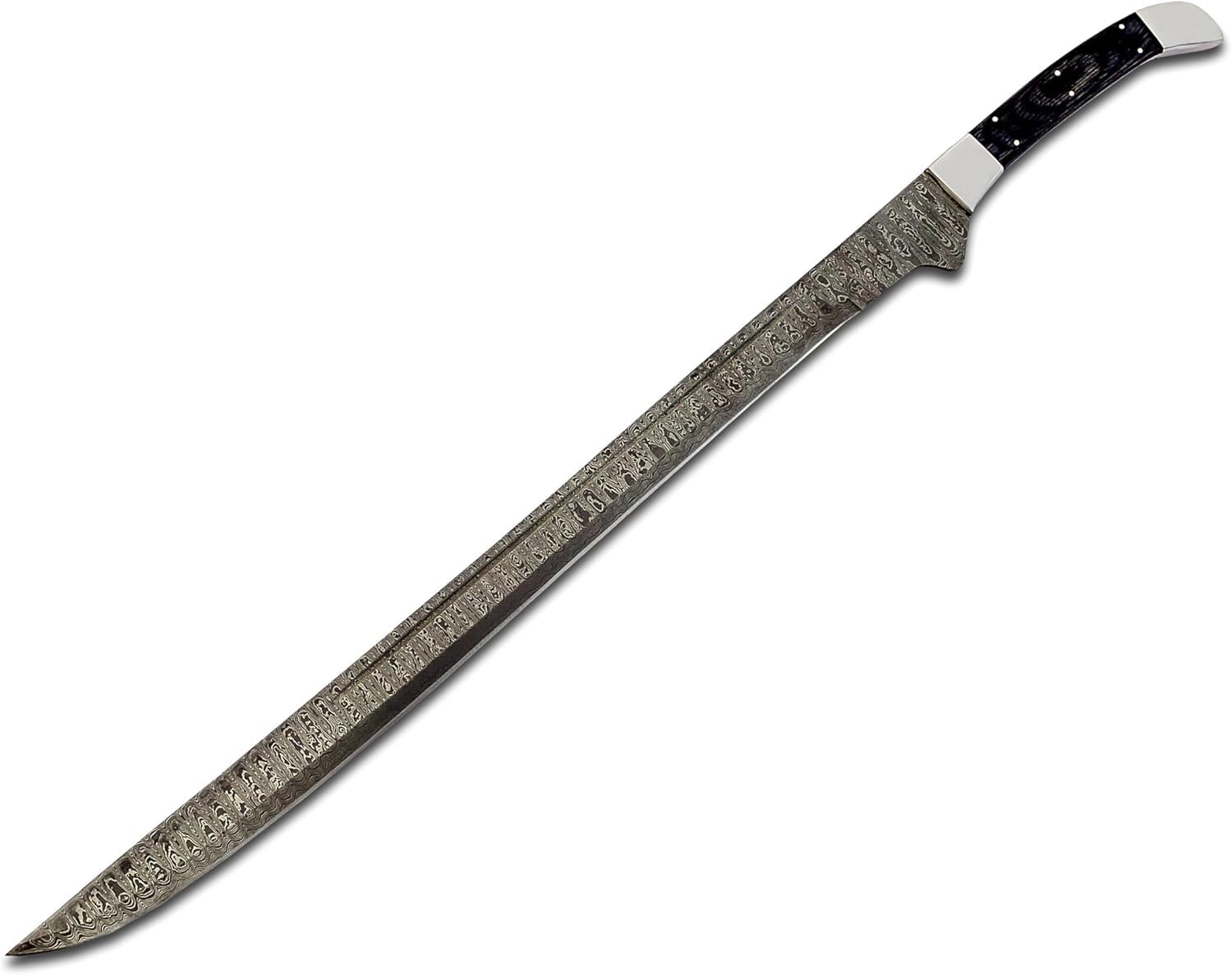 Custom Handmade Damascus Steel 30 Inches Hunting Sword - Wood Handle with Sheath 6048