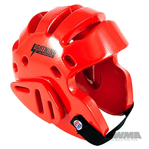 ProForce Lightning Sparring Head Guard / Headgear - Red - Large