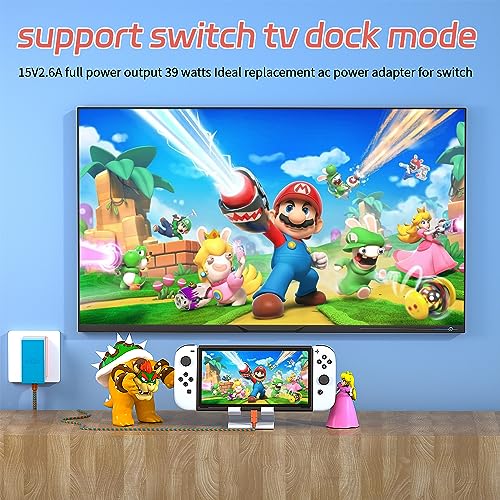 image for RGEEK Switch Charger for Nintendo Switch, AC Adapter Power Cord Charge