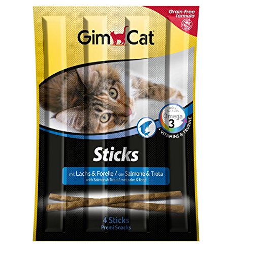 GimCat Sticks - Softer Kausnack als Belohnung mit hohem Fleischanteil und Vitaminen