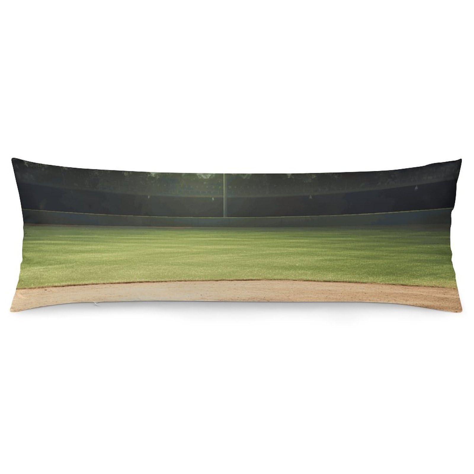 2 Pack Pillow Cases for Hair and Skin, Soft Breathable Pillow Case Covers with Hidden Zipper, Baseball Sports Field Pillowcase 20"x54" Pillow Covers for Sleeping Gift