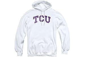 Texas Christian University Official Distressed Primary Unisex Adult Pull-Over Hoodie